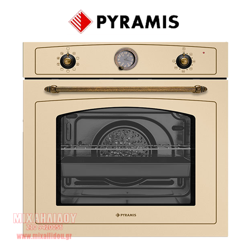 ΣΕΤ ΕΝΤΟΙΧΙΣΜΟΥ ΦΟΥΡΝΟΣ ΜΕ ΕΣΤΙΑ PYRAMIS 733070 - 034068201  & 733071 - 030062301 (ΕΣΤΙΑ ΑΕΡΙΟΥ) RUSTIC BEIGE METAL ΕΛΛΗΝΙΚΗΣ ΑΝΤΙΠΡΟΣΩΠΕΙΑΣ
